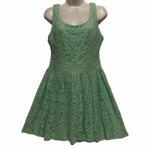 B. Darlin Junior's Dress Teal Blue Size 13/14 A-Line Floral Lace Flare Formal